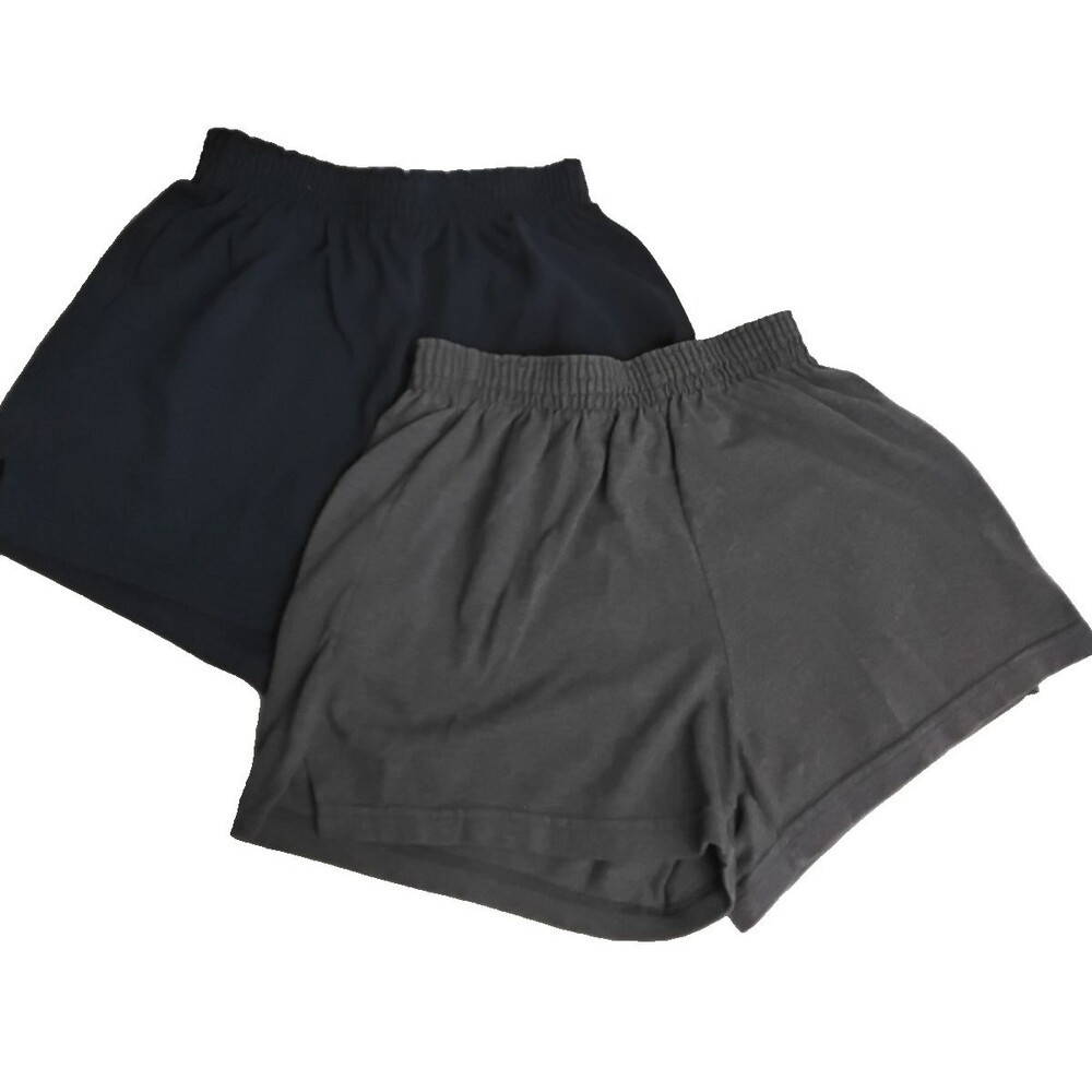 2 Pair Soffe Youth L arge Pull on Casual Shorts with Elastic Waistband Sports